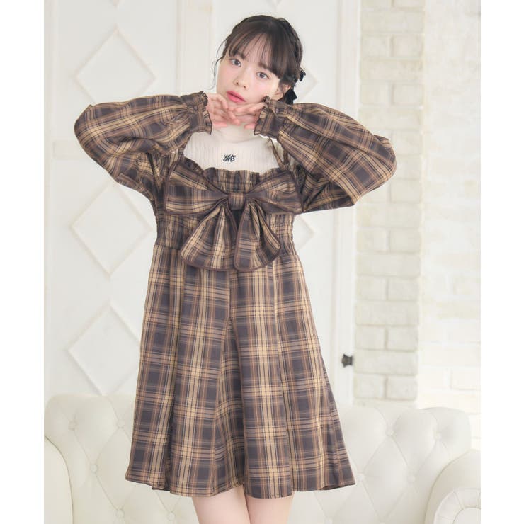 リボンチェックミニOP | RETRO GIRL | 詳細画像8 