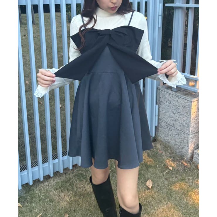 BIGリボンミニキャミOP | RETRO GIRL | 詳細画像12 