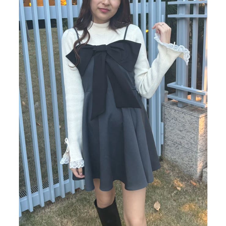 BIGリボンミニキャミOP | RETRO GIRL | 詳細画像13 