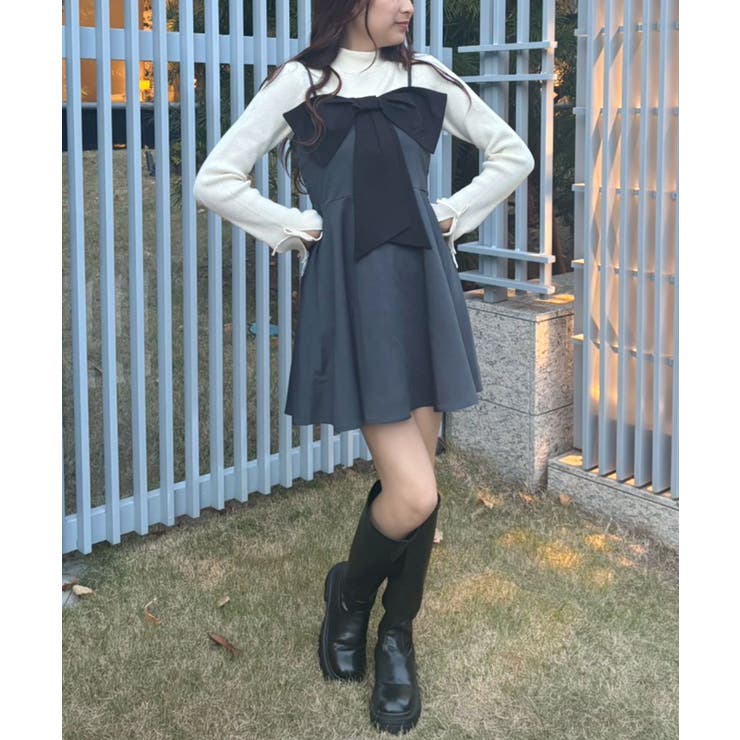 BIGリボンミニキャミOP | RETRO GIRL | 詳細画像9 