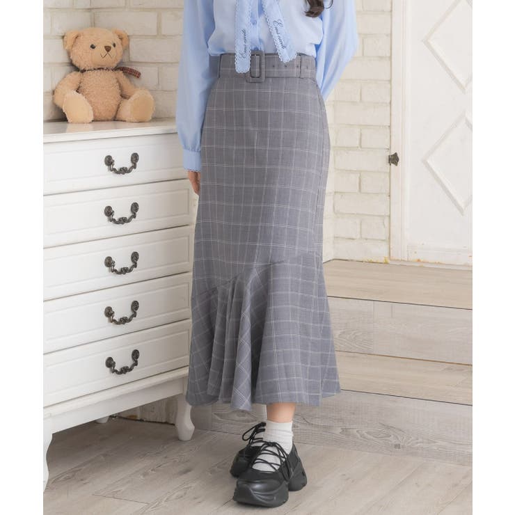 C/GRY | 共ベルトマーメイドSK | RETRO GIRL