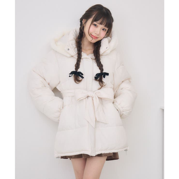 Fファーフード付中綿コート | RETRO GIRL | 詳細画像10 