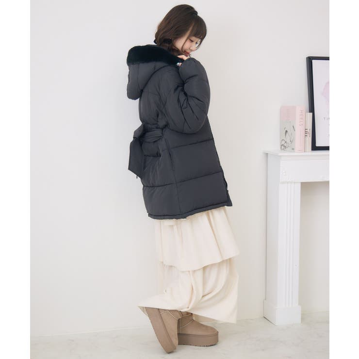 Fファーフード付中綿コート | RETRO GIRL | 詳細画像15 