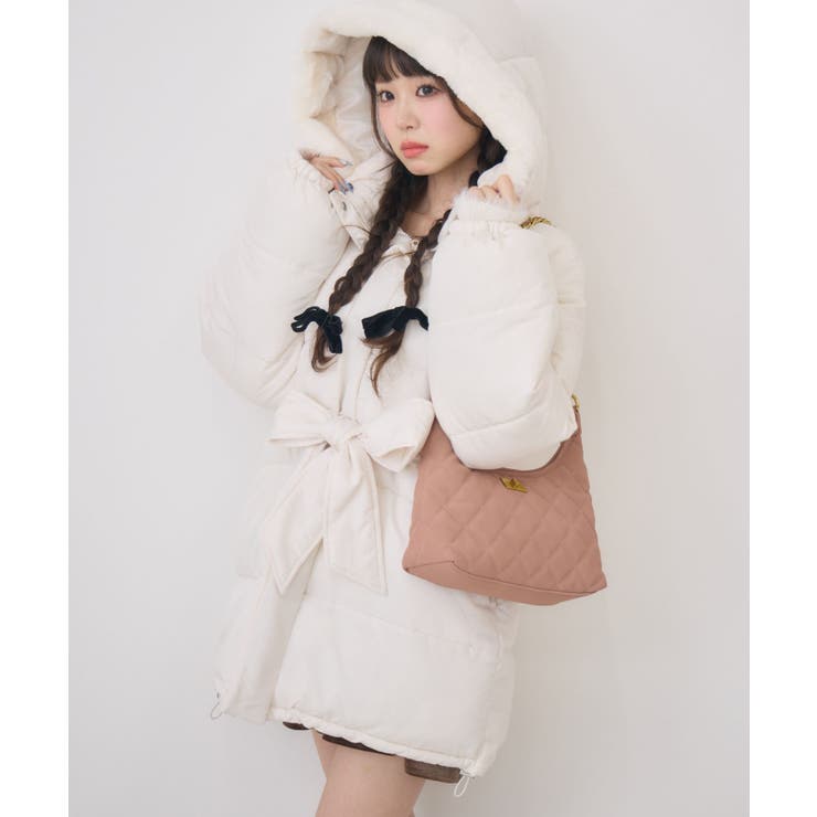 Fファーフード付中綿コート | RETRO GIRL | 詳細画像2 