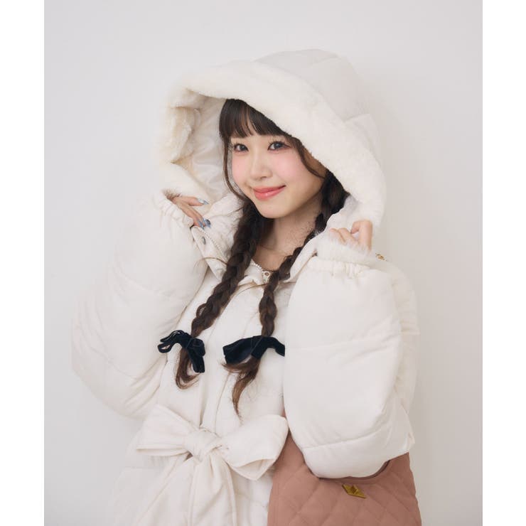 Fファーフード付中綿コート | RETRO GIRL | 詳細画像3 