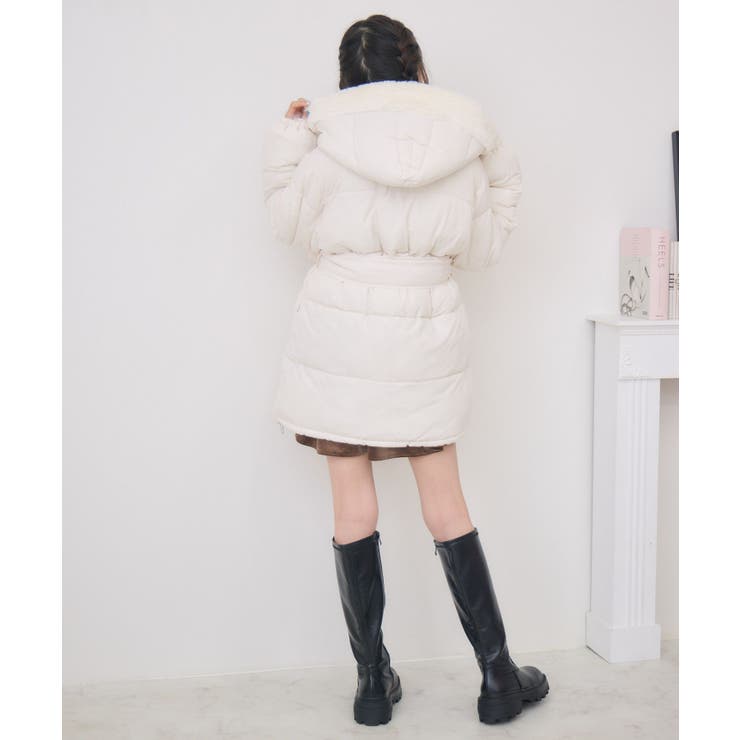 Fファーフード付中綿コート | RETRO GIRL | 詳細画像7 