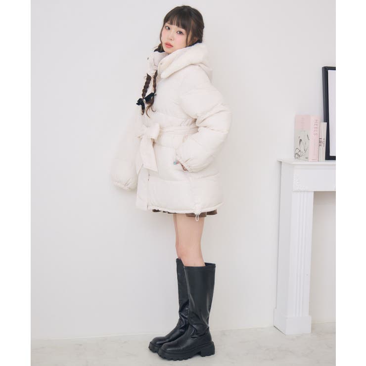 Fファーフード付中綿コート | RETRO GIRL | 詳細画像8 