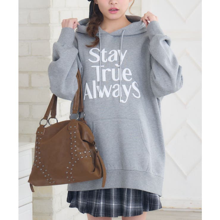 GRY1 | ロゴBIGパーカー | RETRO GIRL