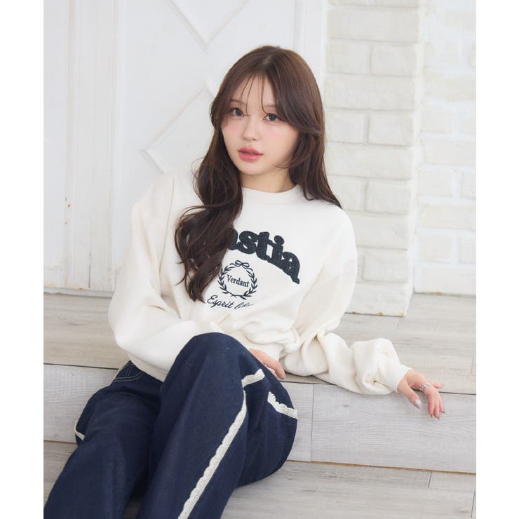 ツイードロゴトレーナー | RETRO GIRL | 詳細画像3 