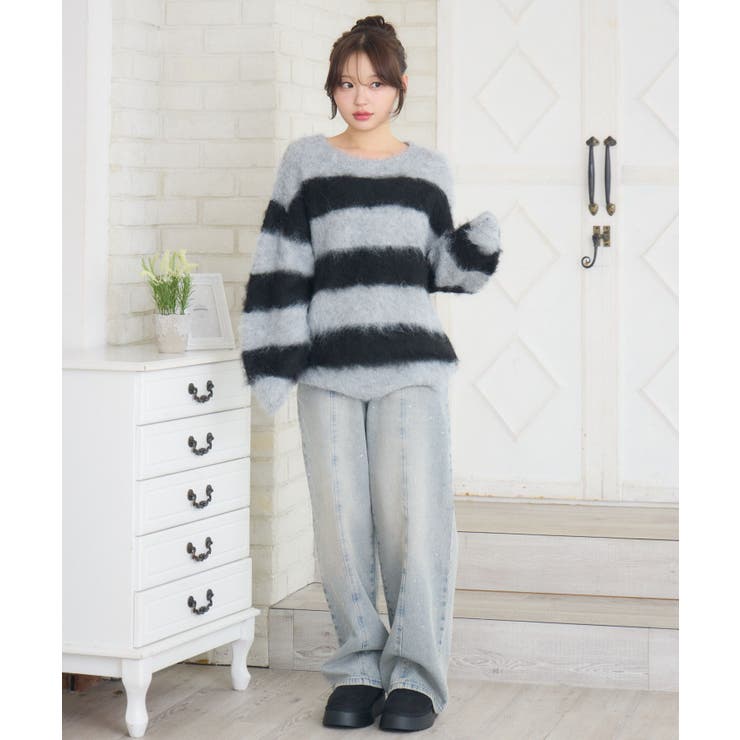 起毛ボーダーNTPO | RETRO GIRL | 詳細画像13 