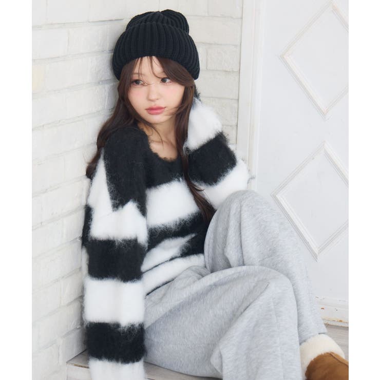 起毛ボーダーNTPO | RETRO GIRL | 詳細画像4 