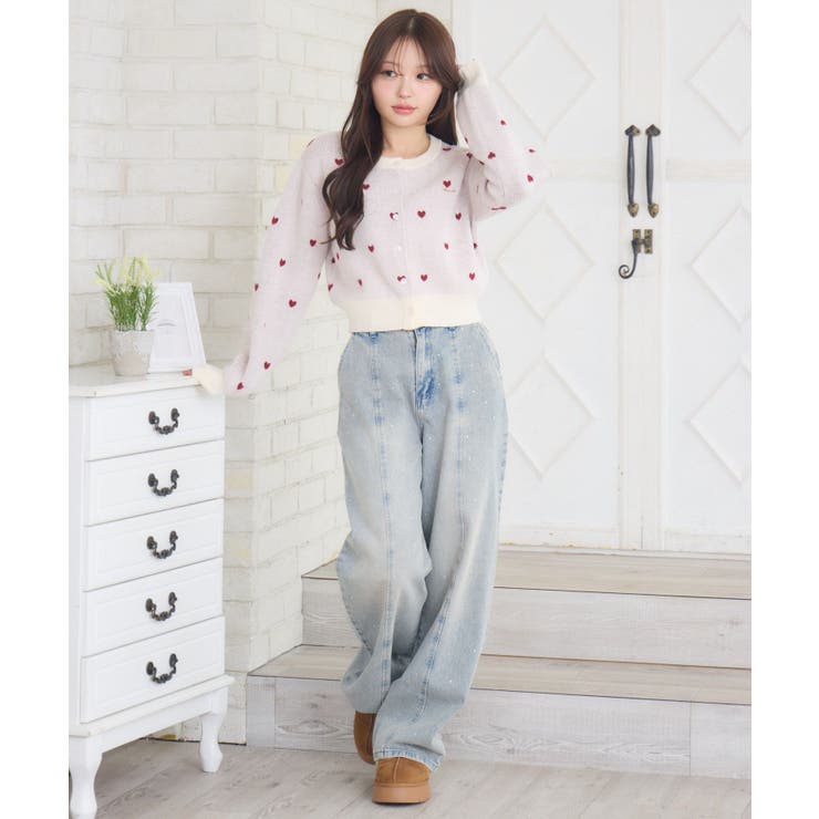 柄ジャガードNTカーデ | RETRO GIRL | 詳細画像10 