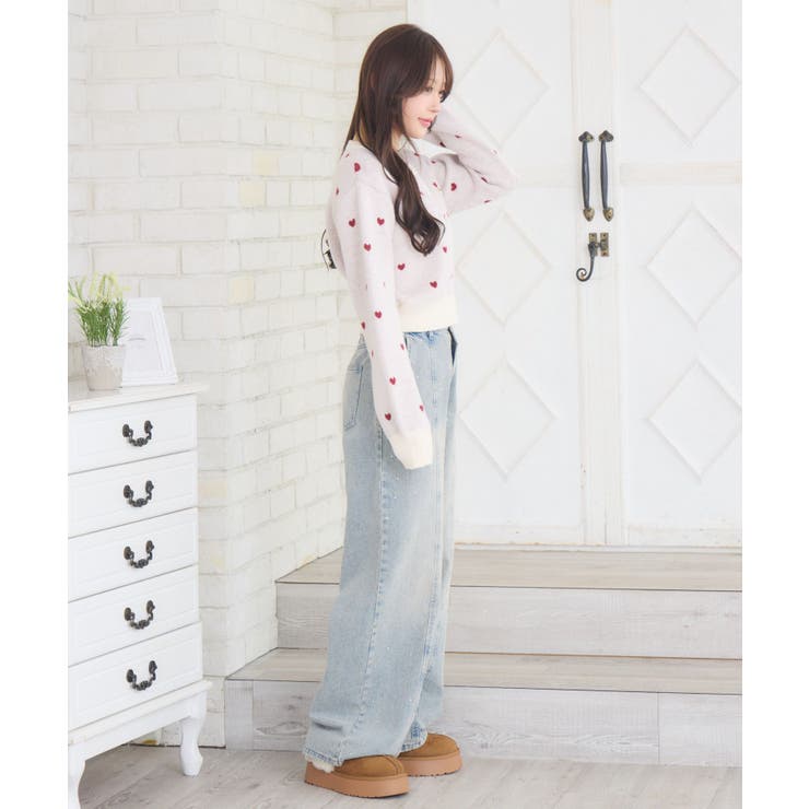 柄ジャガードNTカーデ | RETRO GIRL | 詳細画像11 