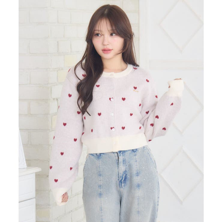 柄ジャガードNTカーデ | RETRO GIRL | 詳細画像14 