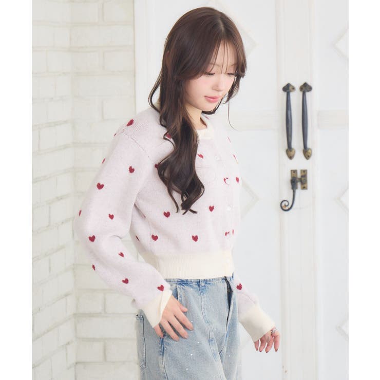 柄ジャガードNTカーデ | RETRO GIRL | 詳細画像15 