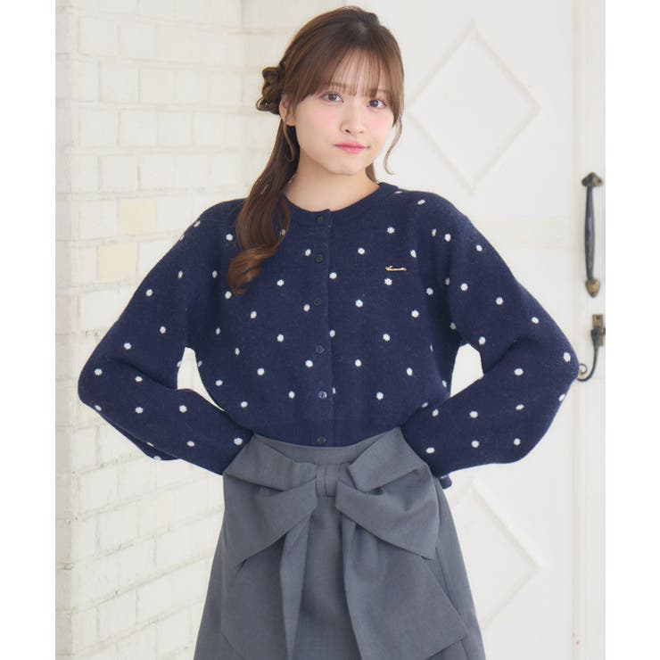 柄ジャガードNTカーデ | RETRO GIRL | 詳細画像6 