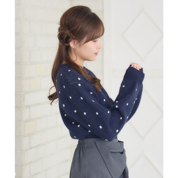 柄ジャガードNTカーデ | RETRO GIRL | 詳細画像7 