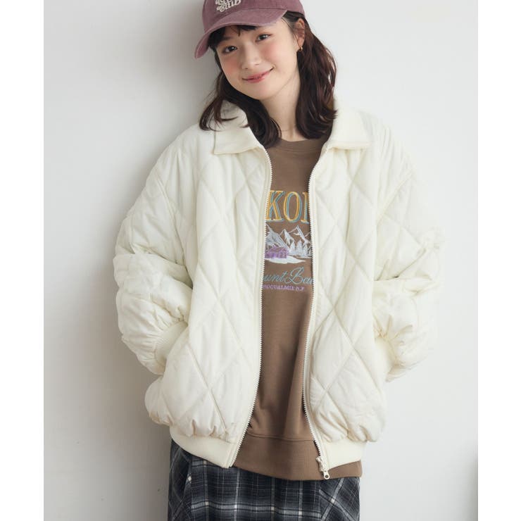 WHT4 | リブカラーキルティングJK | RETRO GIRL