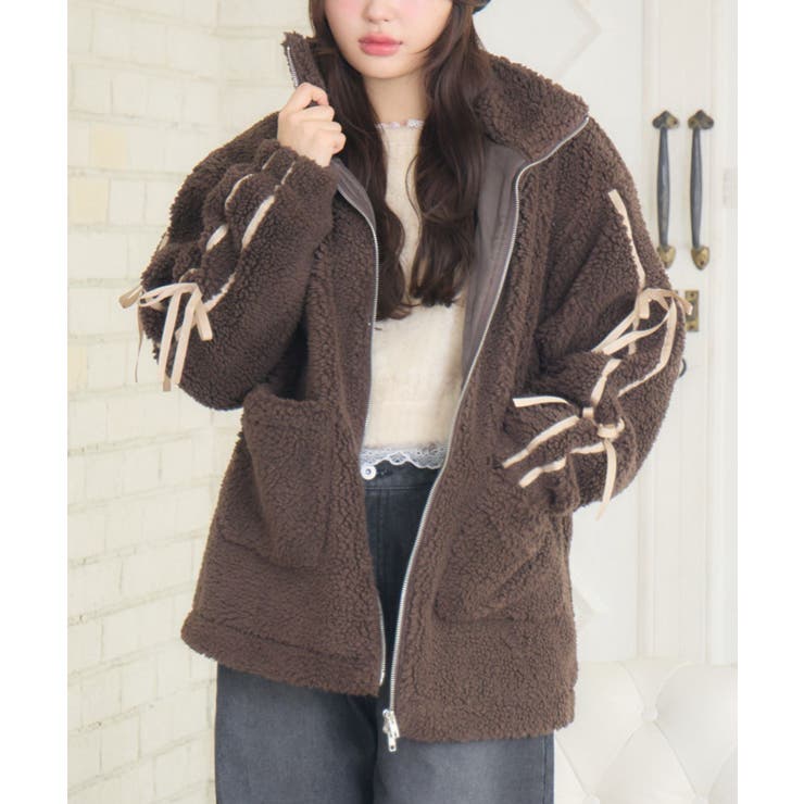 BRN0 | ラインリボンボアBZ | RETRO GIRL