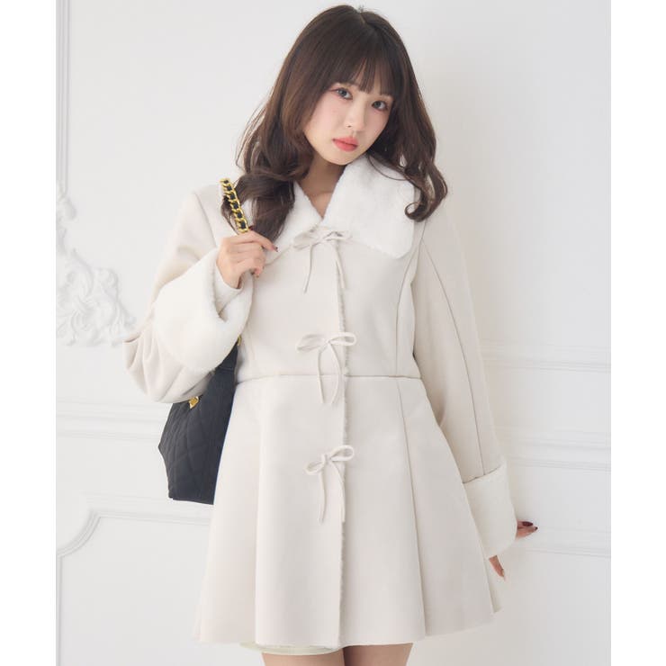 Fファー襟スエードコート | RETRO GIRL | 詳細画像10 