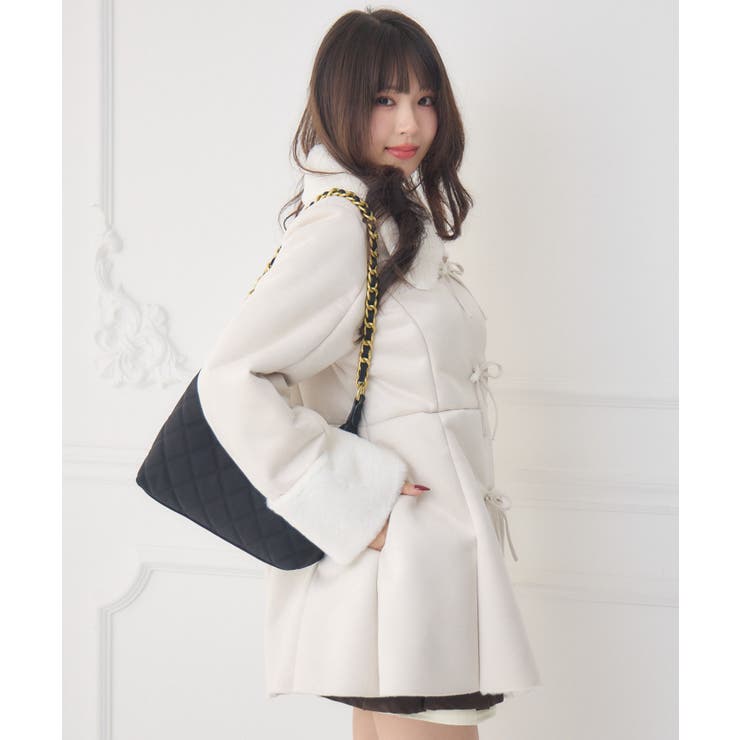 Fファー襟スエードコート | RETRO GIRL | 詳細画像11 