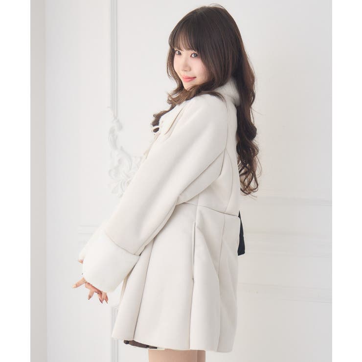 Fファー襟スエードコート | RETRO GIRL | 詳細画像12 