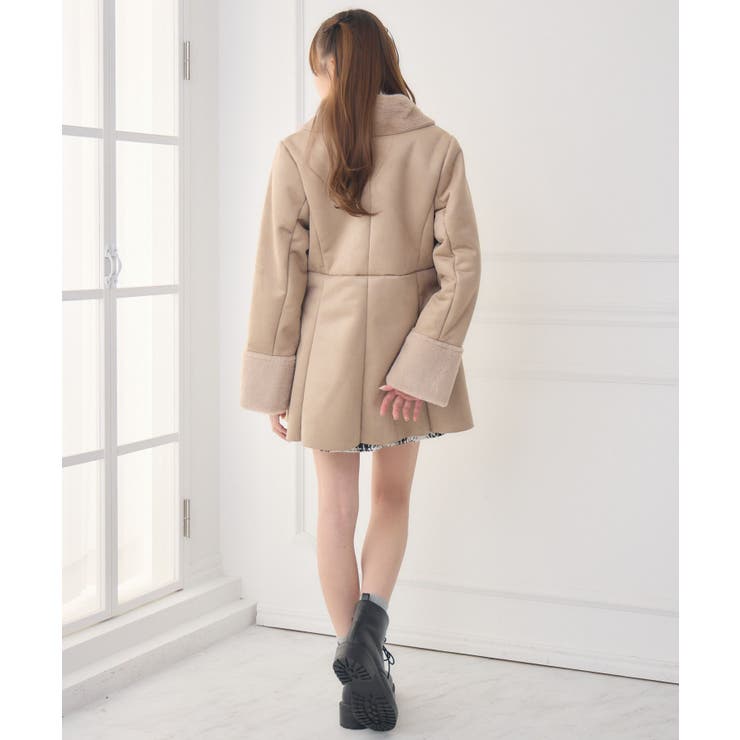 Fファー襟スエードコート | RETRO GIRL | 詳細画像17 