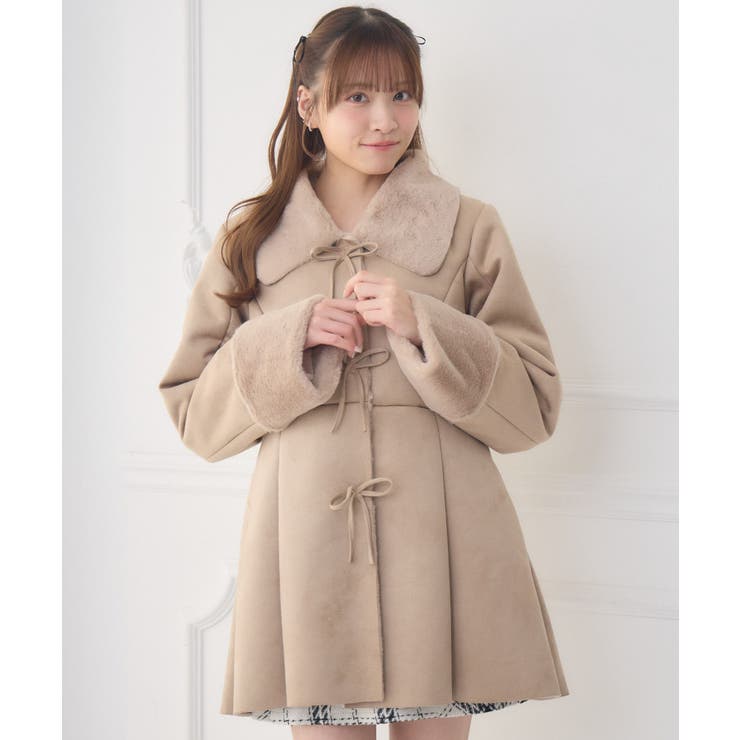 Fファー襟スエードコート | RETRO GIRL | 詳細画像20 