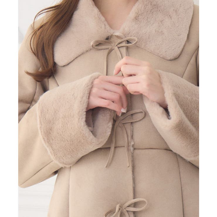 Fファー襟スエードコート | RETRO GIRL | 詳細画像28 