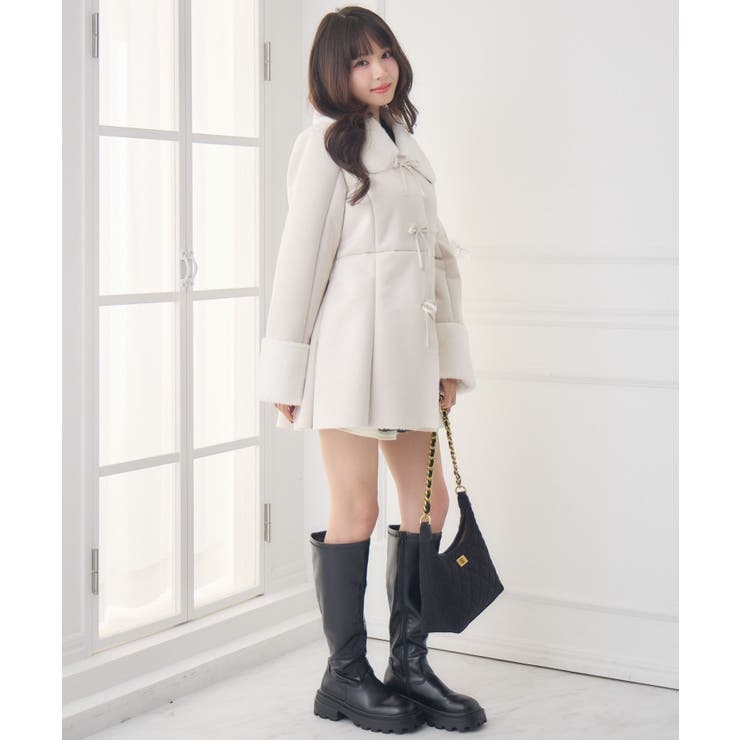 Fファー襟スエードコート | RETRO GIRL | 詳細画像6 