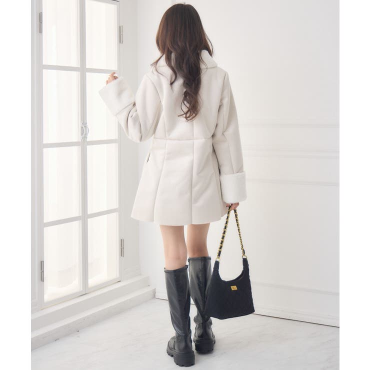 Fファー襟スエードコート | RETRO GIRL | 詳細画像7 