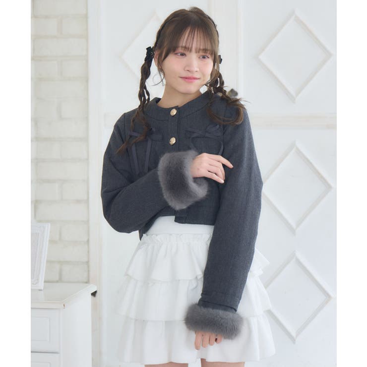 ファー付中綿リボンJK | RETRO GIRL | 詳細画像18 