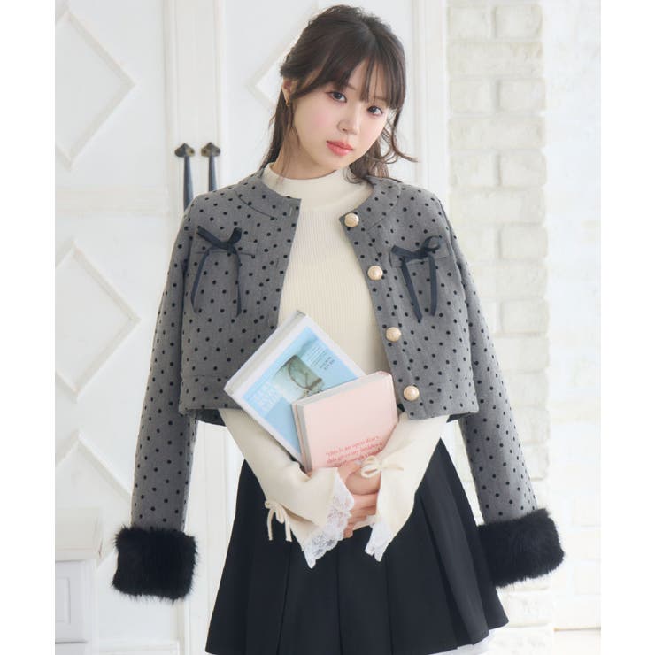 ファー付中綿リボンJK | RETRO GIRL | 詳細画像3 