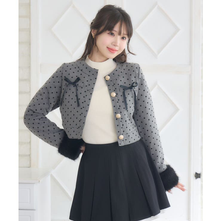 ファー付中綿リボンJK | RETRO GIRL | 詳細画像9 