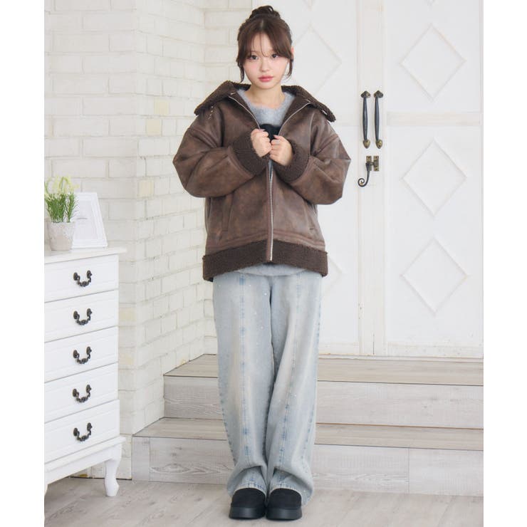 ボア襟ムートンJK | RETRO GIRL | 詳細画像4 