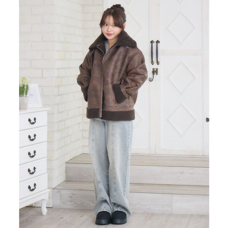 ボア襟ムートンJK | RETRO GIRL | 詳細画像7 