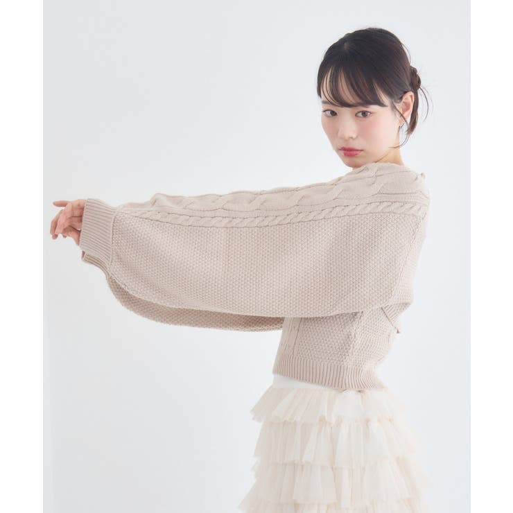 【セットアイテム】ファー付きケーブルニットSET | RETRO GIRL | 詳細画像16 