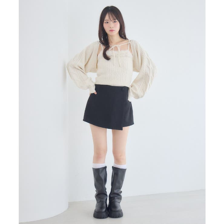 【セットアイテム】ファー付きケーブルニットSET | RETRO GIRL | 詳細画像3 