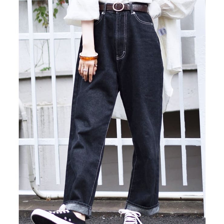 BLK1 | H/Wストレートパンツ | RETRO GIRL