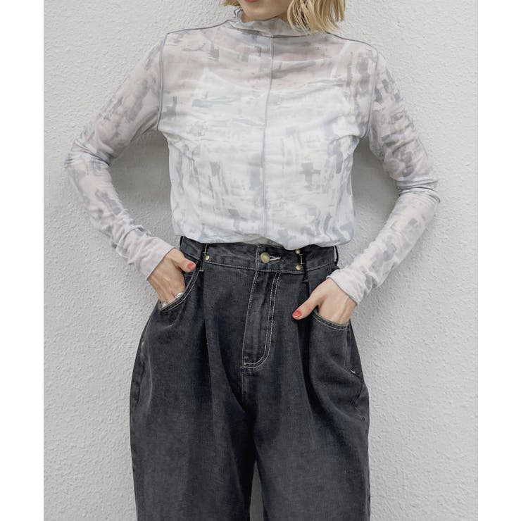 ○kivi○ シアープリントボトルネック[品番:RTGW0005443 ○kivi○ シアープリントボトルネック[品番:RTGW0005443