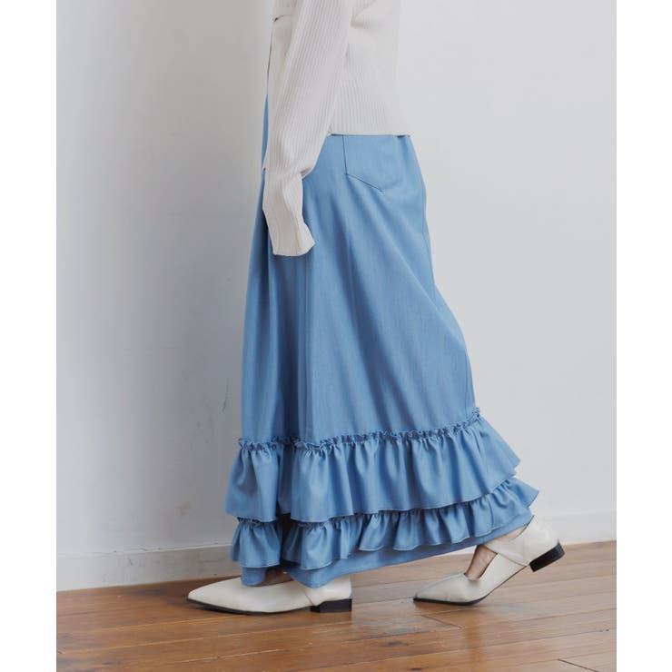 デニム裾フリルスカート | RETRO GIRL | 詳細画像16 