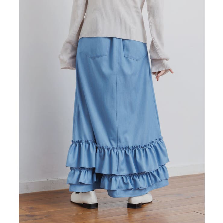 デニム裾フリルスカート | RETRO GIRL | 詳細画像17 