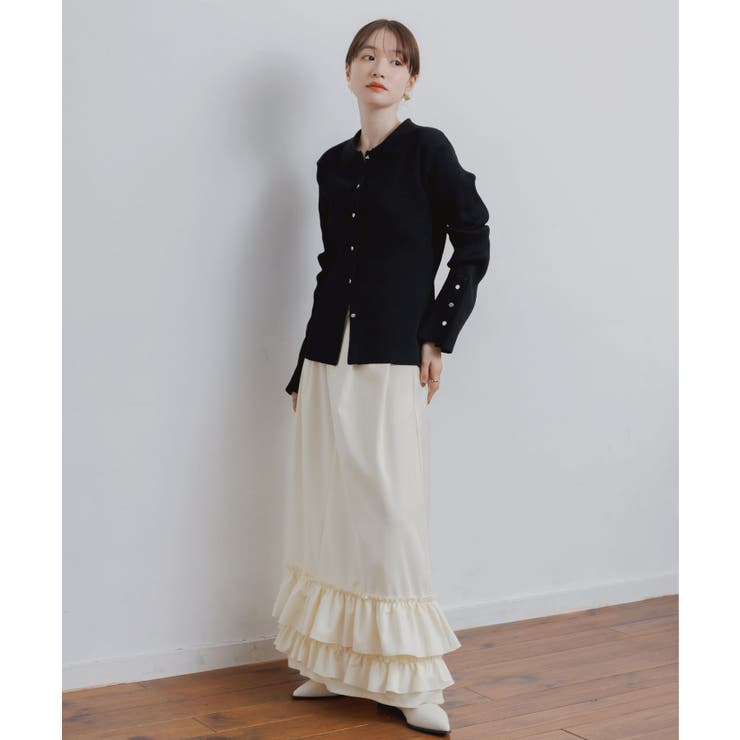 デニム裾フリルスカート | RETRO GIRL | 詳細画像4 