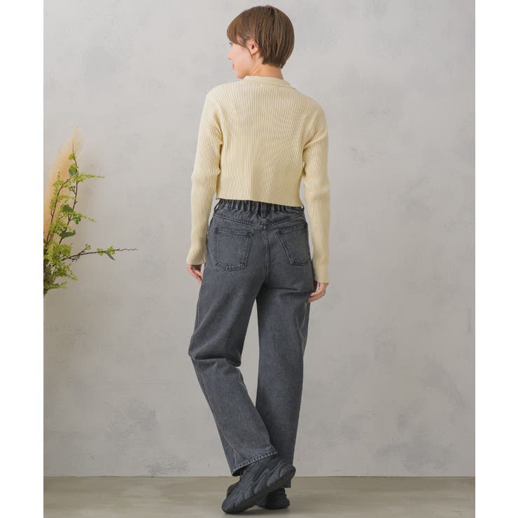 RETRO GIRL レトロガール の センターシームセミフレアPT デニム デニムパンツ