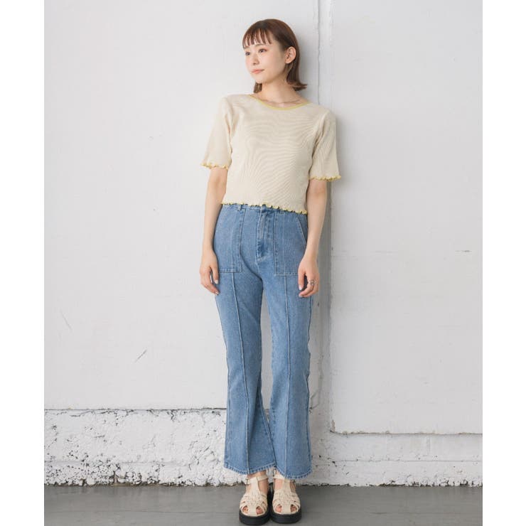センターシームセミフレアPT(デニム) | RETRO GIRL | 詳細画像31 