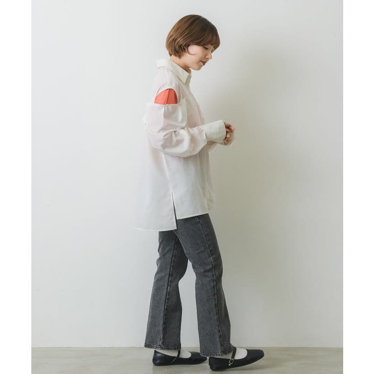 センターシームセミフレアPT(デニム) | RETRO GIRL | 詳細画像4 