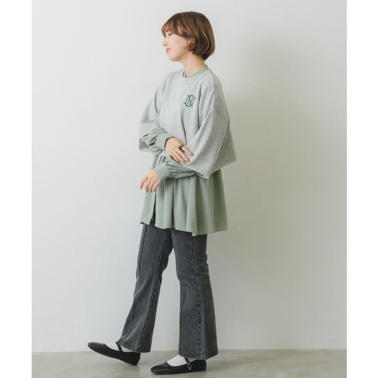 センターシームセミフレアPT(デニム) | RETRO GIRL | 詳細画像7 