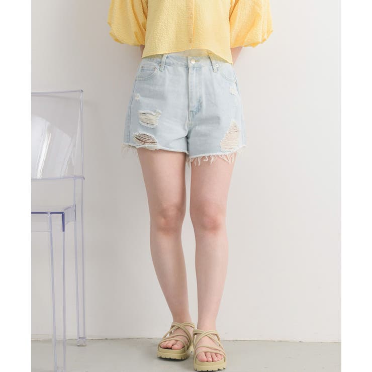 BLU3 | アソートダメージデニムSPT | RETRO GIRL