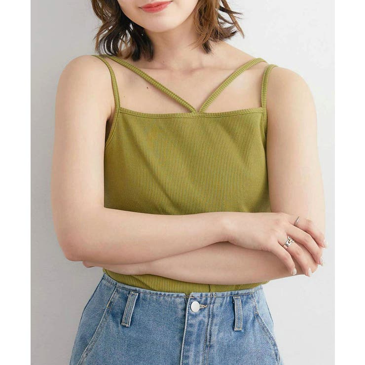 YEL0 | デザインテレコキャミ | RETRO GIRL