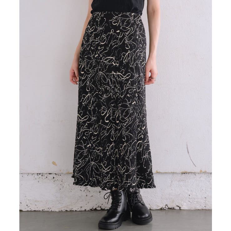 P/BLK | アソート細プリーツSK 【レトロガール】プリーツスカート ロングスカート | RETRO GIRL